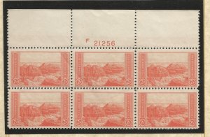 US SCOTT# 741 PLATE BLOCK OF 6, MNH, OG