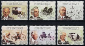 GUINEA-BISSAU 2008 - Pioneers of road transport /complete set MNH