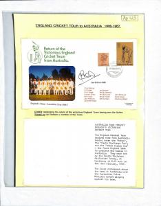 GB CRICKET AUTOGRAPH *Ian Botham* Victorious Australia Tour Signed Cover Ap413 