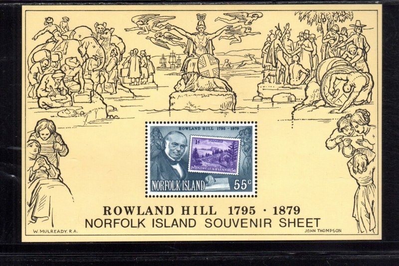 NORFOLK ISLAND #248a 1979 SIR ROLAND HILLMINT VF NH O.G S/S aa