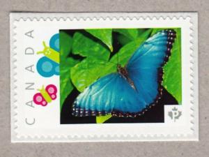 BLUE MORPHO BUTTERFLY = Picture Postage stamp MNH-VF Canada 2016 [p16/04-2bf6/5]