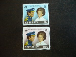 Stamps - Jersey - Scott# 89-90 - Mint Hinged Set of 2 Stamps