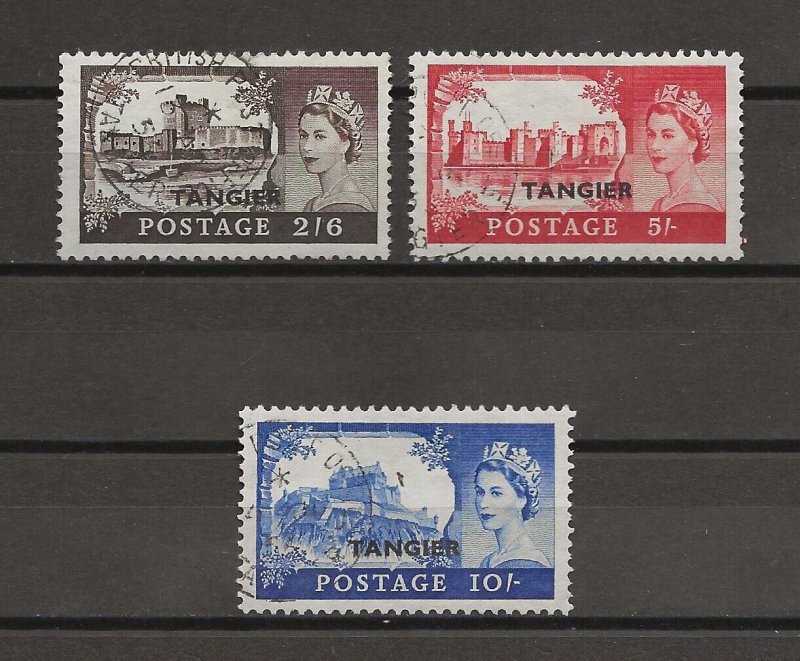 MOROCCO AGENCIES/TANGIER 1955 SG 310/12 USED Cat £60