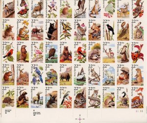 US Stamp #2286-2335 North American Wildlife 22c - Sheet of 50 - MNH - CV $50.00