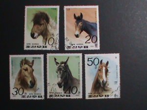 ​KOREA-1992--SC#3031-8 LOVELY BEAUTIFUL HORSES -CTO-VF WE SHIP TO WORLD WIDE