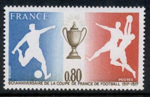 France 1977 Soccer Cup of France MUH