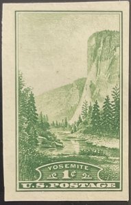 Scott #756 1935 1¢ National Parks Yosemite Special Printing imperf. MNH NGAI