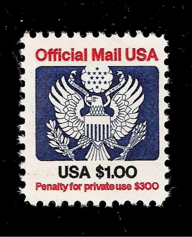 U.S 1983- 85  SC# O 132 - $1.00  Official Mail Stamp Mint NH - Crisp Color