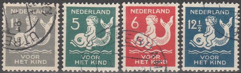 Netherlands #B37-40  F-VF Used  CV $12.55  (V4011)