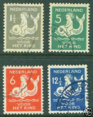 Netherlands Scott B37-40 complete 1929 set CV$12.55