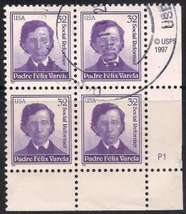 3166 Used VF Plate Block