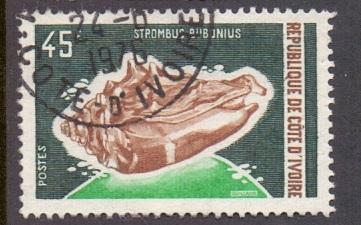 Ivory Coast 1971 Used marine life 45f..     #