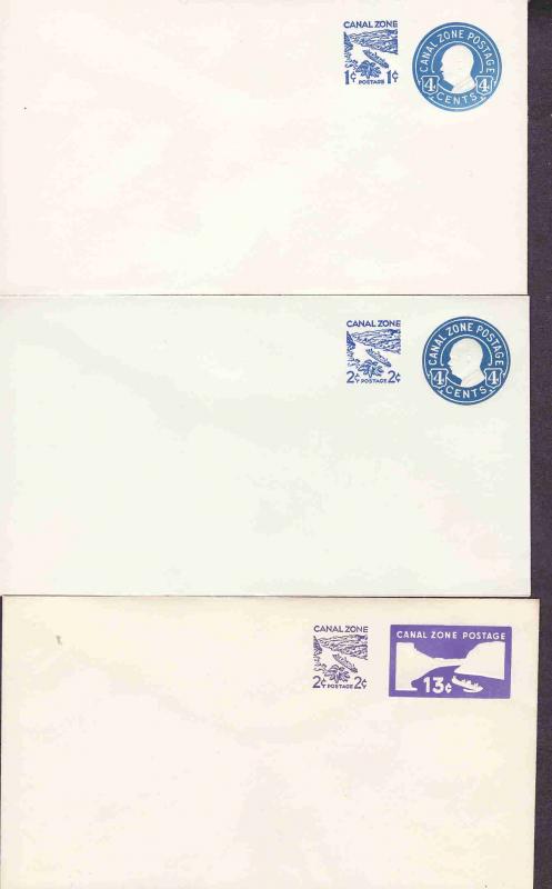 CANAL ZONE POSTAL STATIONERY 10 DIFF MINT AAD0303