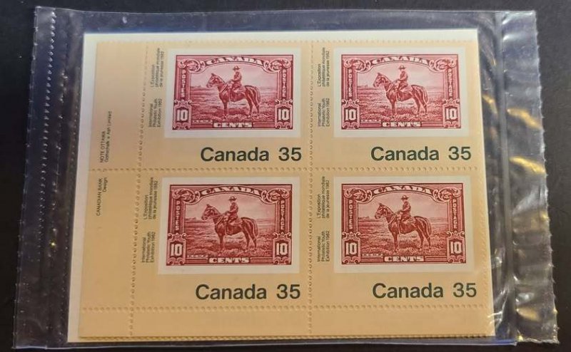CANADA PLATE BLOCK SETS 18 in total.
