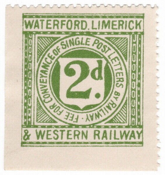 (I.B) Waterford Limerick & Western Railway : Letter Stamp 2d