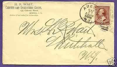 #210  AUBURN, N.Y. - 1886  H.R WAIT CORNER, US POSTAL HISTORY COVER.