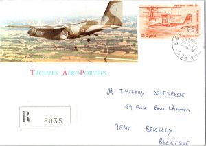 France 20F Seaplane 1986 Poste aux Armees 125 Airmail Registered to Bassilly,...