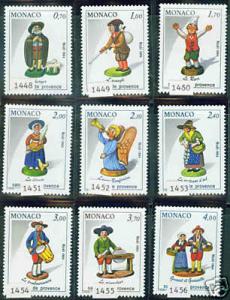 MONACO Scott 1448-56 MNH** Christmas Figurines CV$13.50