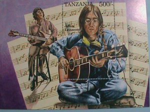 ​TANZANIA STAMP:1995 SC#1337 JOHN LENNON MNH STAMP SHEET.