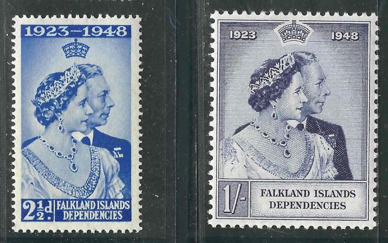 Falkland Dependencies 1L11-12 SG G19-20 MNH VF 1948 SCV $4.25