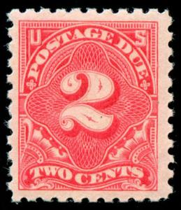 momen: US Stamps #J53b Vermilion Mint OG NH VF/XF