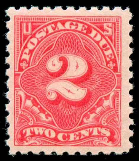 momen: US Stamps #J53b Vermilion Mint OG NH VF/XF