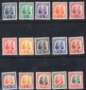 MOMEN: SARAWAK SG #91-105 1932 MINT OG H £100 LOT #65343