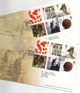 2015 The Great War FDC x 2 Winchester & Tallents House SP PMK's WS30399 