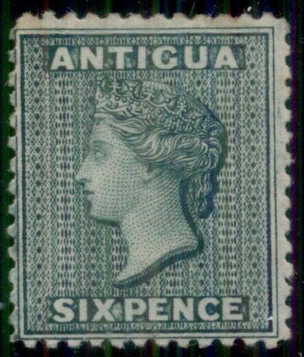 ANTIGUA #7, 6p blue green, p. 12 ½ , og, LH, VF, Scott $600.00