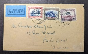 1931 South West Africa Airmail Cover Windhoek to Paris France