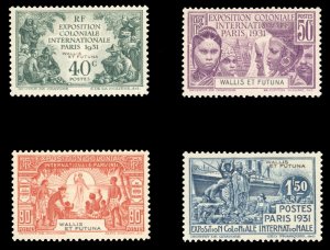 French Colonies, Wallis & Fetuna #85-88 Cat$31, 1931 Colonial Exposition, set...