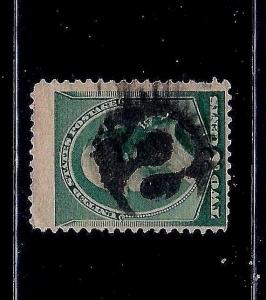 Late-19th C. US Stamp w/ a Hand-carved Neg. 2 Fancy Cancel ~ Free Shipping...