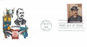 1994 FDC, #2869h, 29c Legends of the West, House of Farnam w/insert