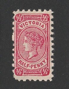 VICTORIA 1882 QV ½d rosine, wmk V crown sideways (SG w33), perf 12½. MNH **.