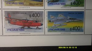 Chile' 1996 Aircraft S/S Scott# 1159 Complete VF-XF MNH