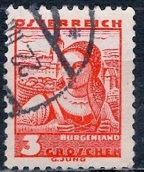 Austria; 1934: Sc. # 355: Used Single Stamp