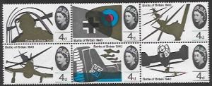 Great Britain #430-35 Battle of Britain 1940 MNH Block of 6