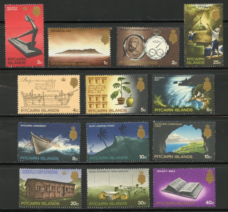 Pitcairn Islands Scott 97-109 MNHOG - 1969 Culture and History Set - SCV $14.70