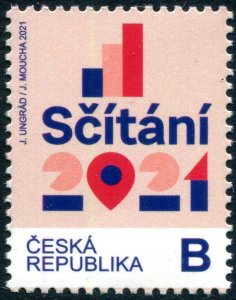 2021 Czech Republic Census (Scott 3855) MNH