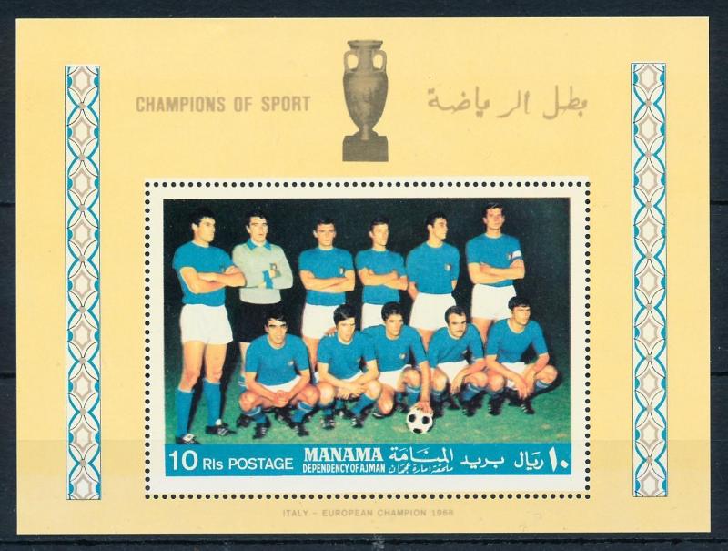 [94344] Manama Ajman 1968 Sport Football Soccer Italy Sheet MNH