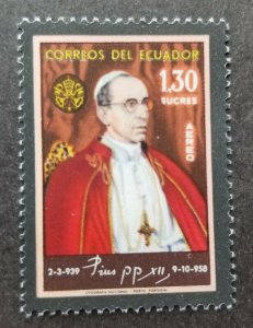 *FREE SHIP Ecuador Pope Pius XII 1958 1959 Religious (stamp) MNH