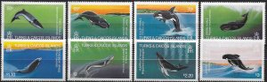 1983 Turk and Caicos Whales 8v. MNH SG n. 745/52