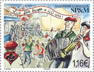 Saint Pierre and Miquelon 2023 MNH Stamps Scott 1140 Music Musical Instruments