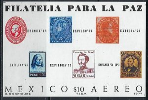 Mexico C434 MNH 1974 souvenir sheet (ak4794)