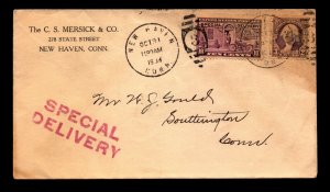1934 New Haven Special Delivery Cover / Cnr Card - L9577