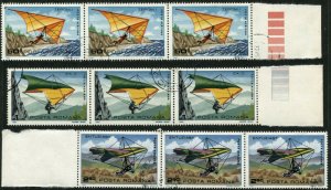 Romana Zeppelin Delta Plane Airmail Stamps Postage Collection Romania Topical