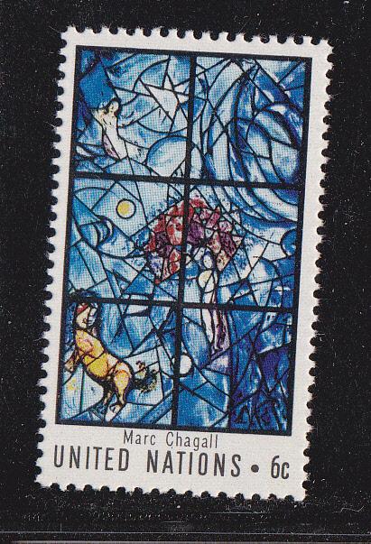 UN - NY # 180, Chagall Window , Mint NH, 1/2 Cat.