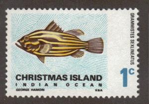 Christmas Island Scott 22 - Golden Striped Grouper. Single. MNH. OG.   #02 CI22