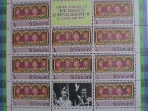 ​ST. VINCENT-1977 SC#484- SILVER JUBILEE OF QUEEN ELIZABETH II MNH SHEE VF