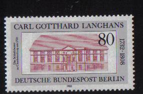 Germany  Berlin 1982  MNH  Carl Gotthard Langhans complete